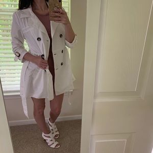 White Trench Coat EUC